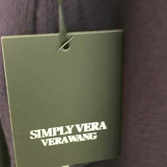 Vera Wang Sweater Women's Sz M Navy Blue Embellished Knit Long Sleeve Pullover - Picture 4 of 12